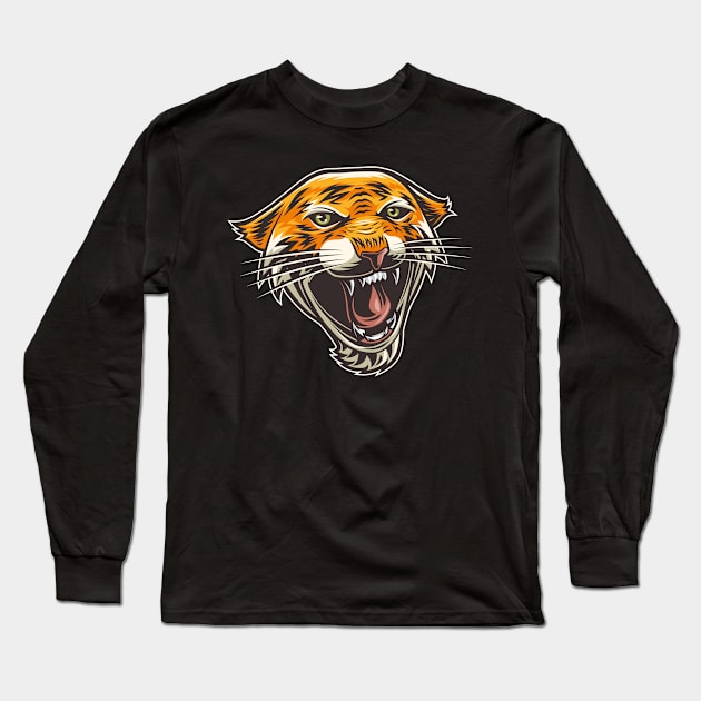 Tiger Long Sleeve T-Shirt by snapedsgn